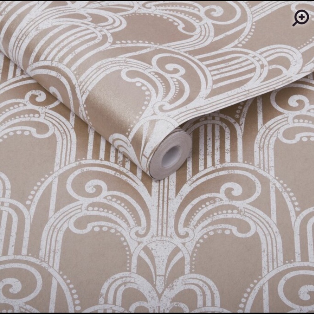 Beautiful rose gold Art Deco wallpaper